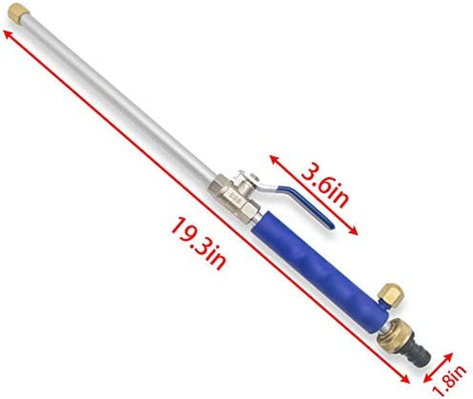 High Pressure Power Washer Wand, Watering Sprayer Cleaning Tool, Hydro Jet Water Hose Nozzle,Water Hose Wand Attachment Colour Blue
