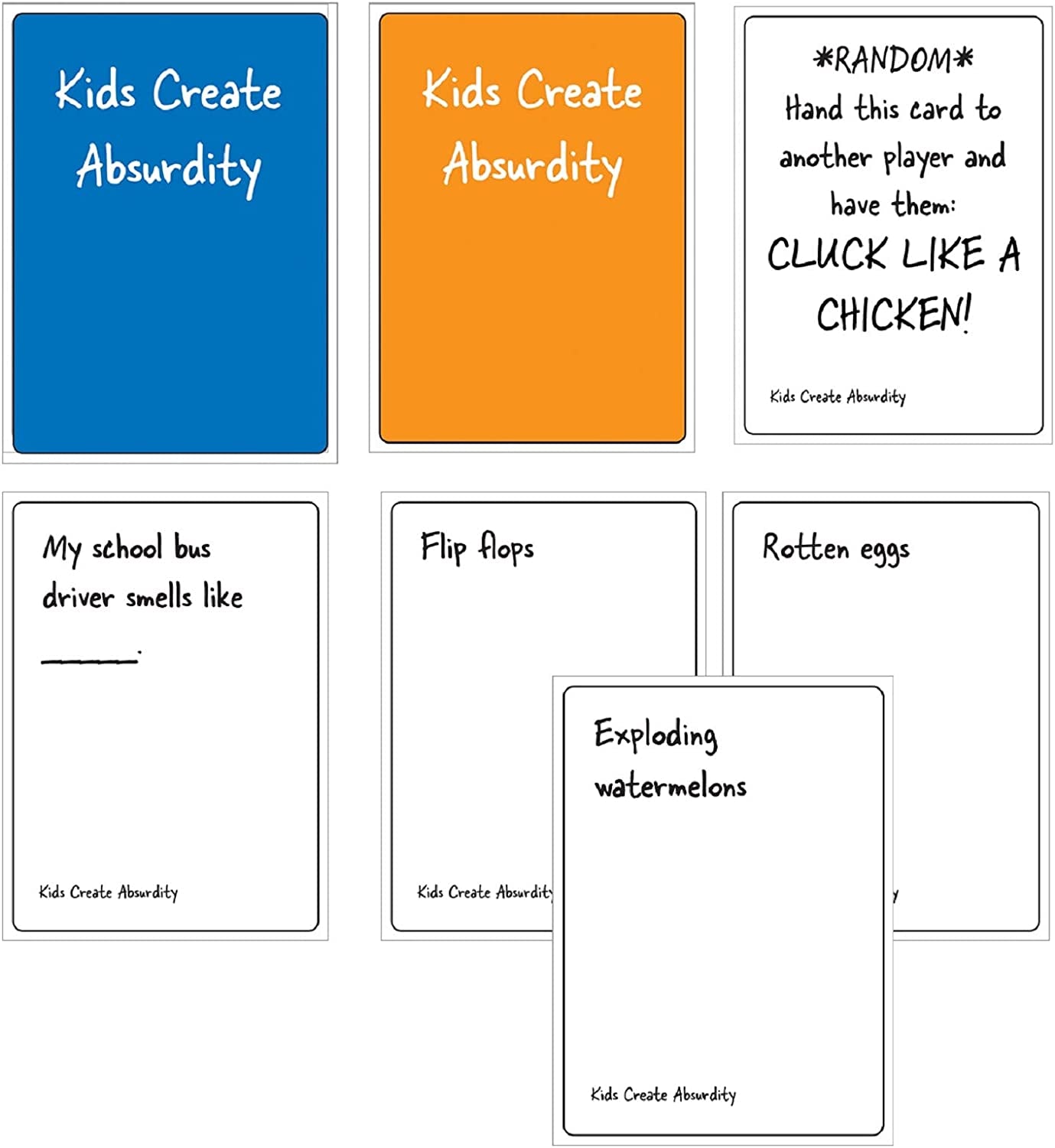 Kids Create Absurdity: Hilarious Card Game for Kids Family Game Night- A Funny Fill in The Blank Card Game-Travel Road Trip Summer Camping Boys Girls