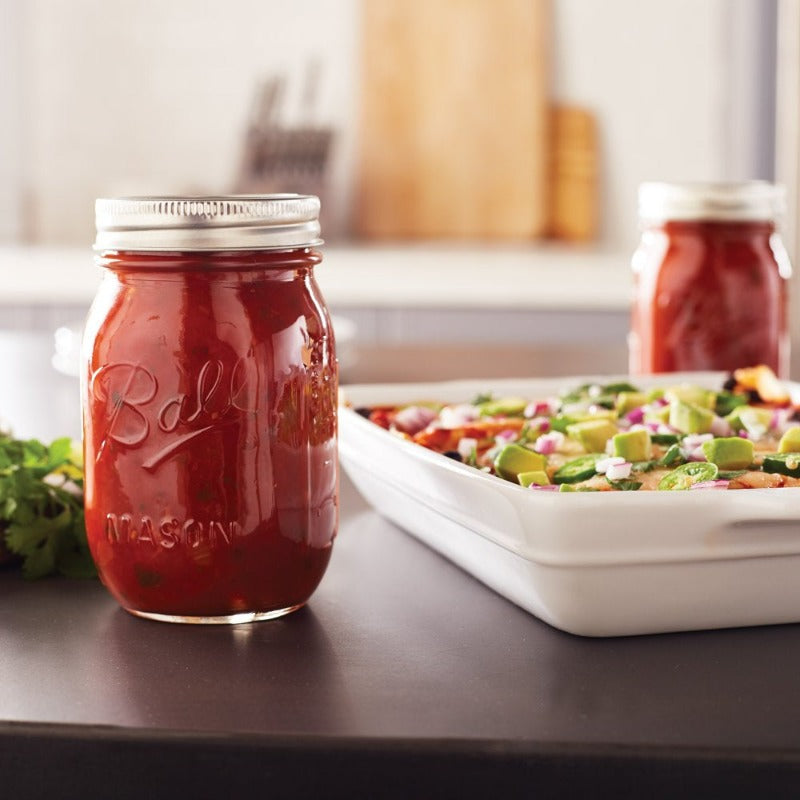 12 Count Ball Regular Mouth 16Oz Pint Mason Jars with Lids & Bands