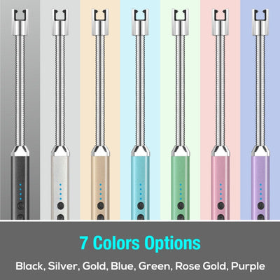 2 Pack USB Rechargeable Candle Lighters with Flexible Neck, Windproof Flameless Plasma Lighters