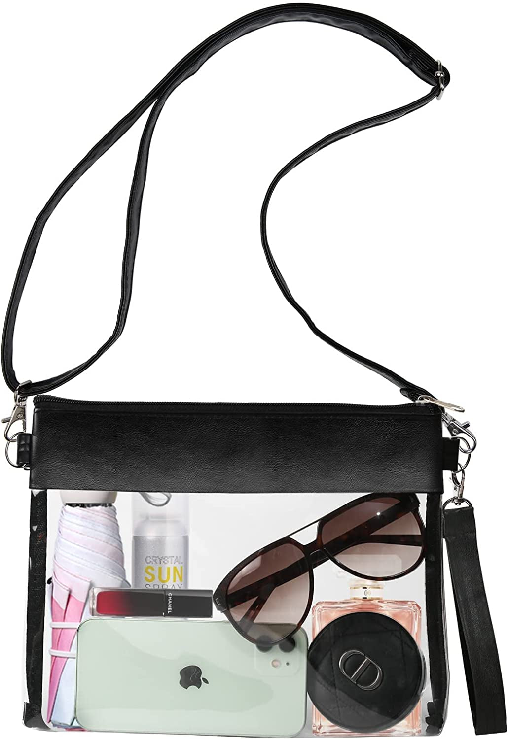  Women's Clear Bags with Adjustable Strap 