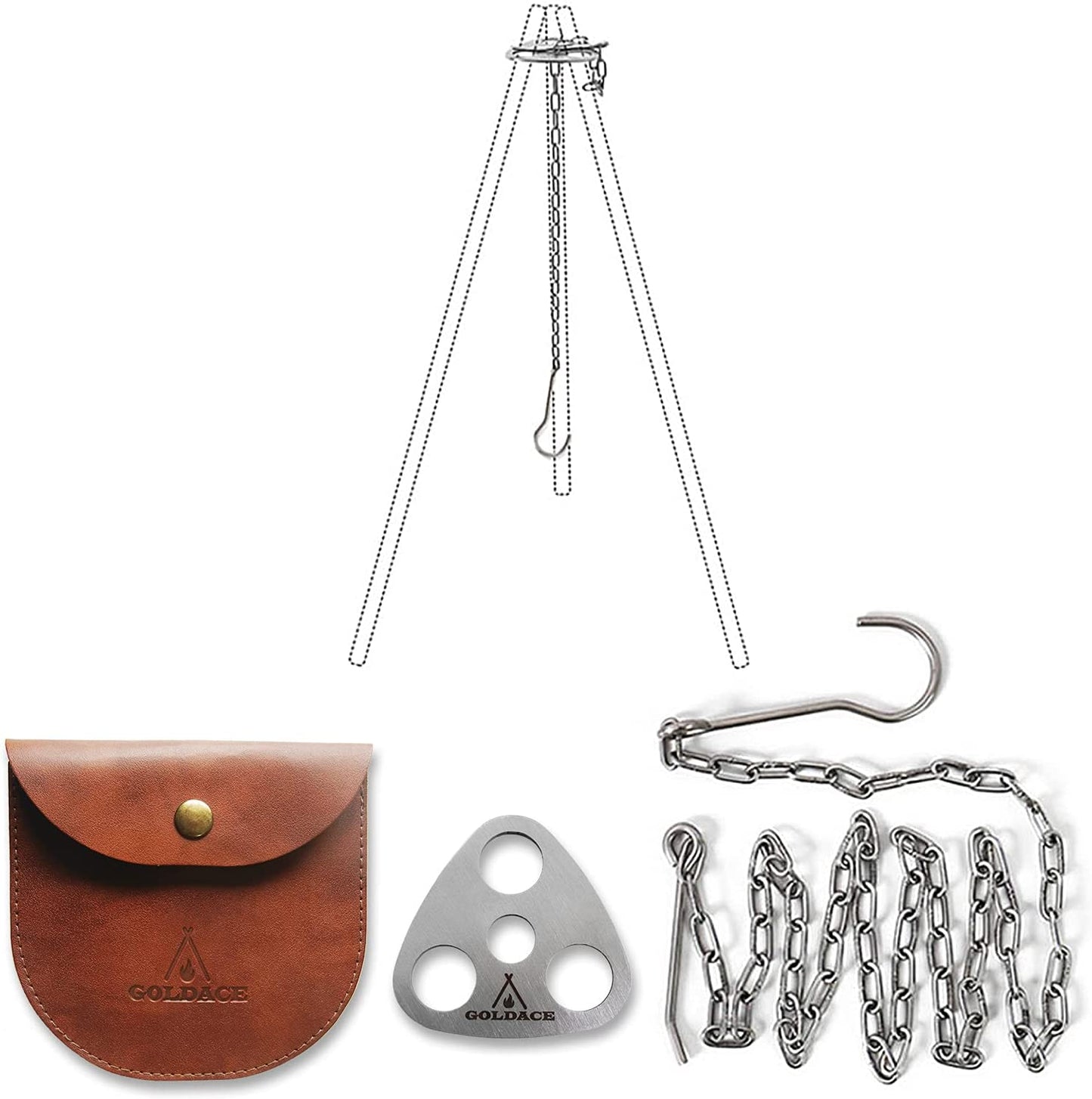 Outdoor Camp Tripod Cooking Accessories Set