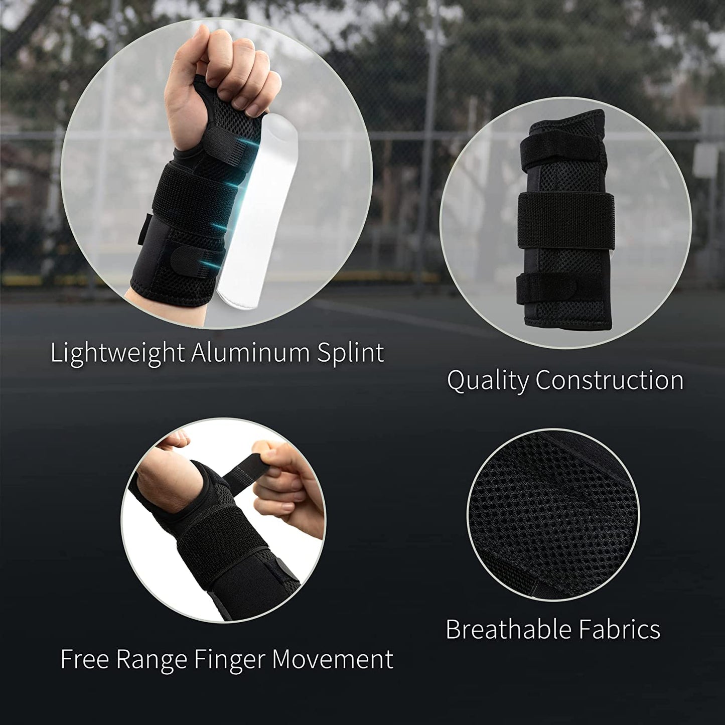 Carpal Tunnel Wrist Brace by Braceup for Men and Women - Metal Wrist Splint for Hand and Wrist Support and Tendonitis Arthritis Pain Relief
