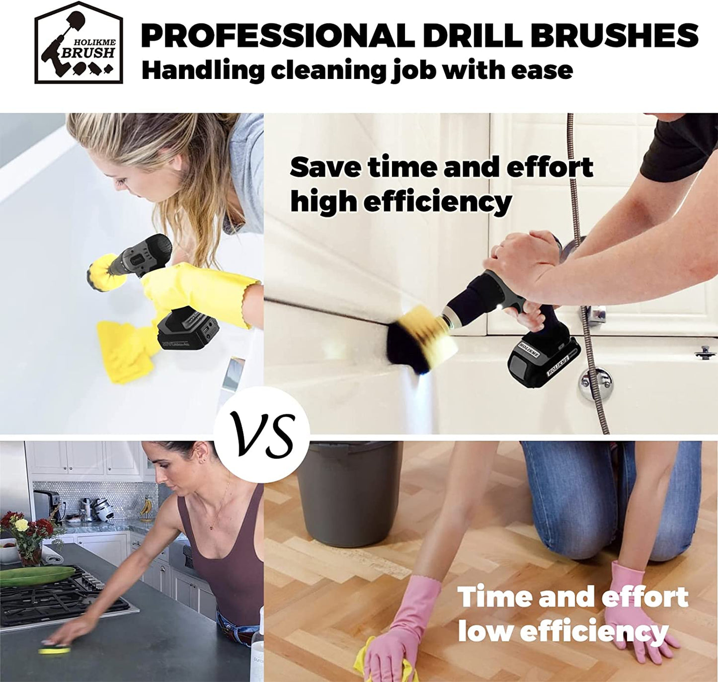 4Pack Power Scrubber Cleaning Brush