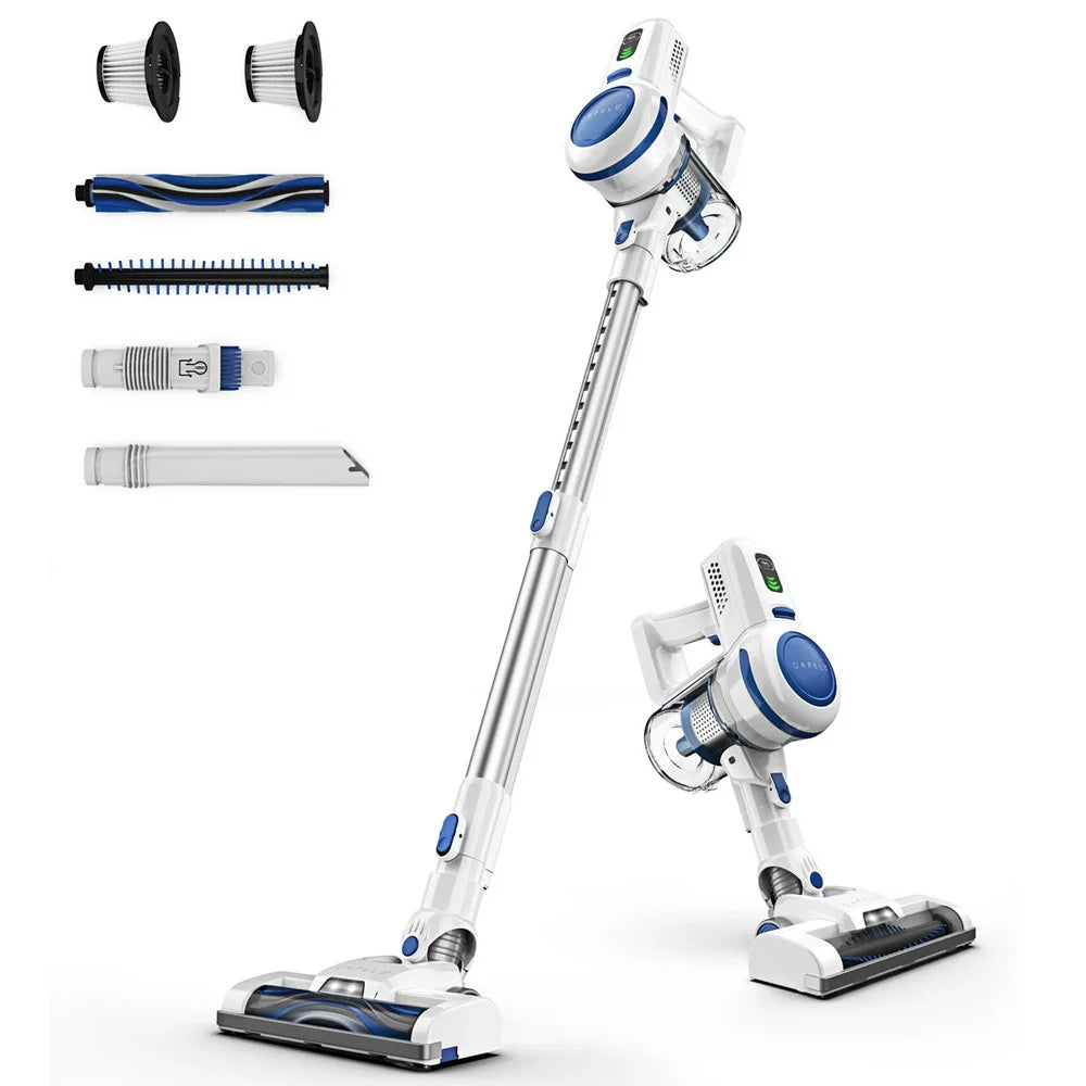 Powerful Cordless Vacuum Cleaner - 22Kpa Stick Vacuum for Hardwood Floors, Carpet, Pet Hair and Cars