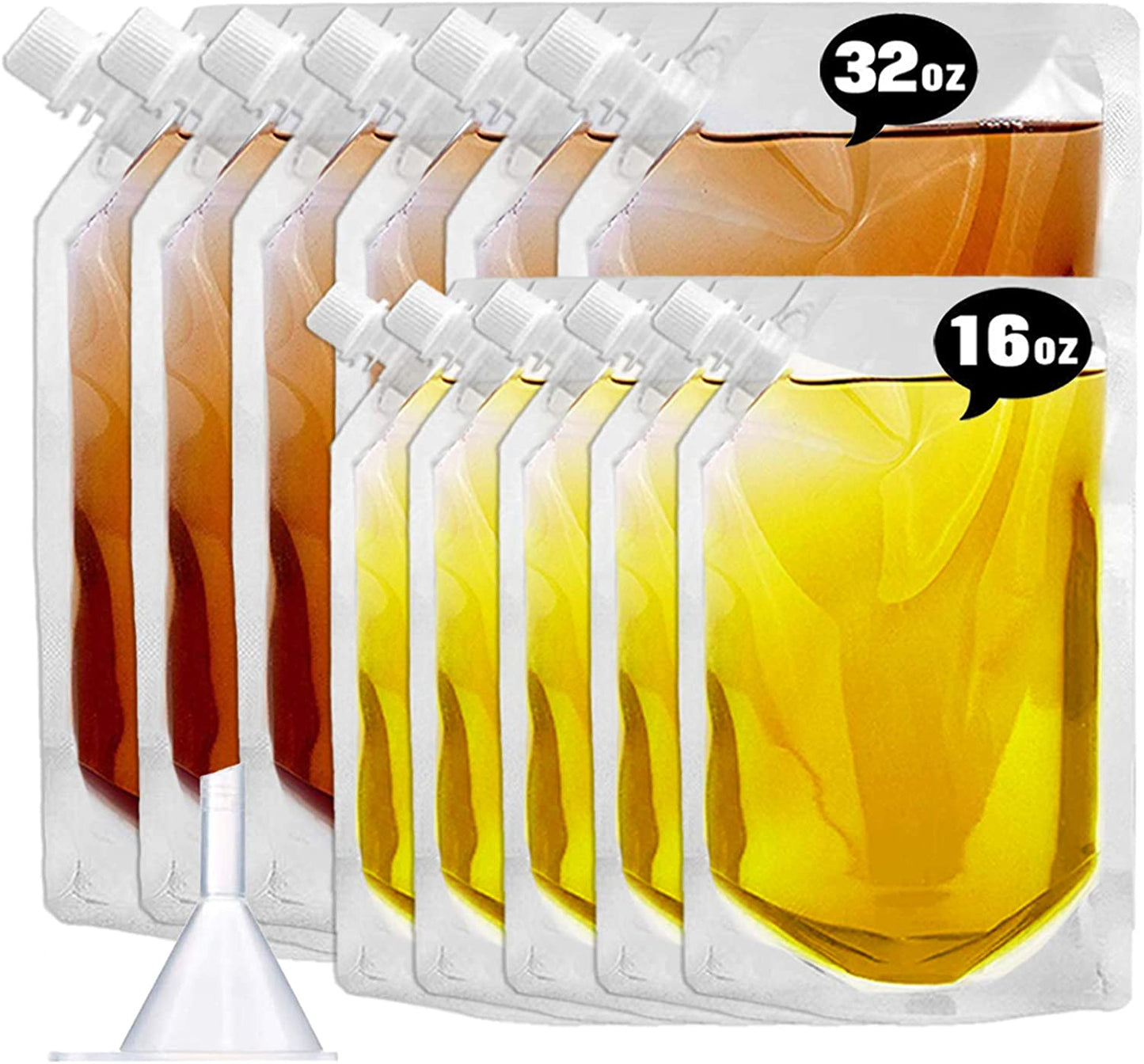 Flasks Set for Liquor Cruise Kit for Travel Outdoor Sports, Concerts, Events(8oz X 10)