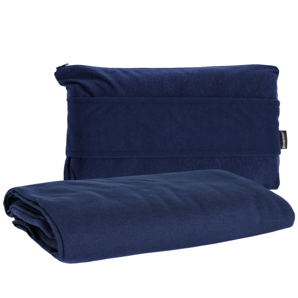 Travel Blanket with Packing Case - Lightweight Portable Blanket for Vacations, Airplanes, Trains, Buses, and Cars