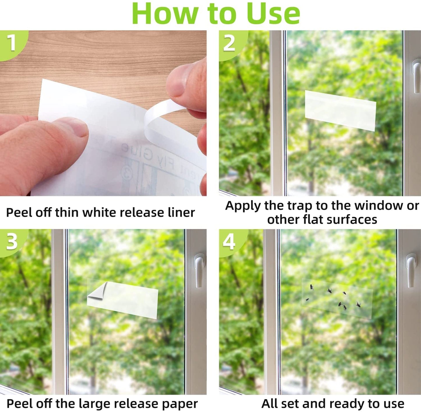30-Pack Window Fly Traps for Indoors