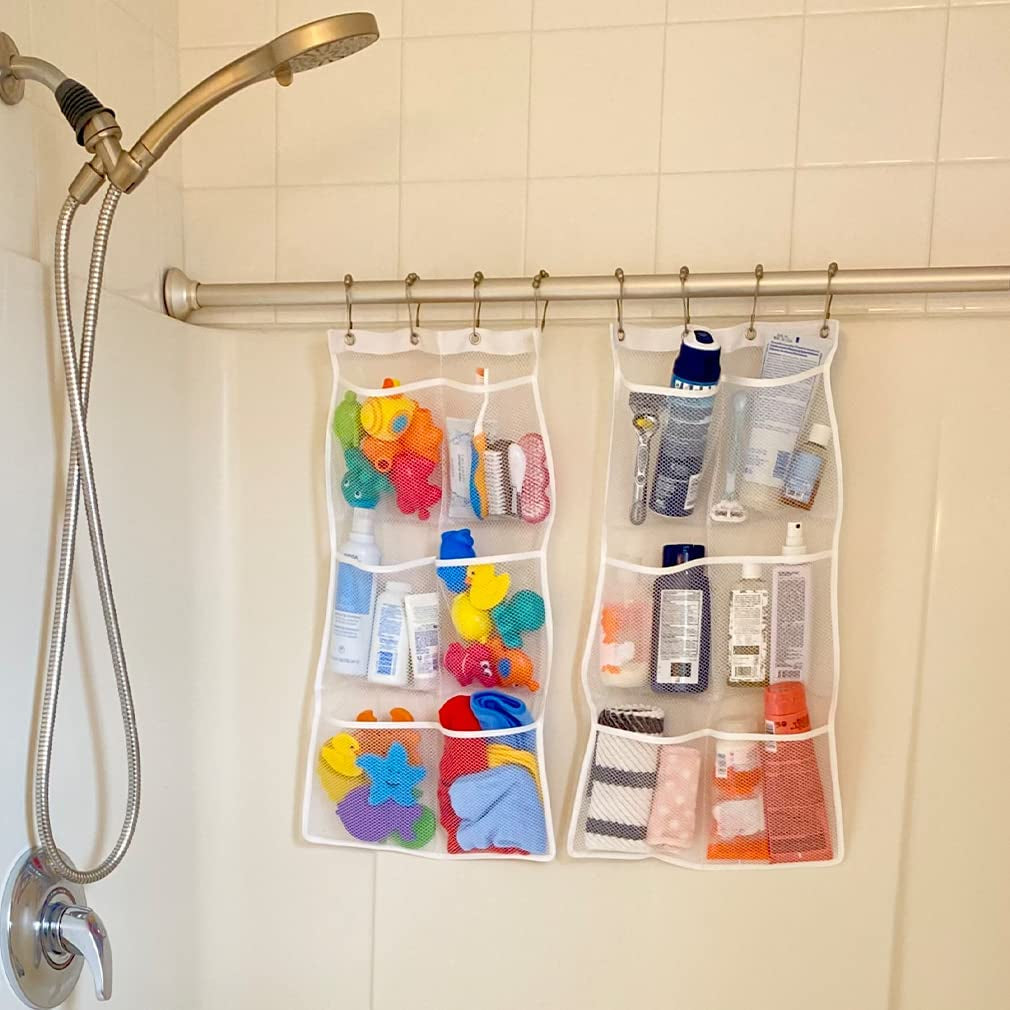 2 Pack Shower Caddy/Organizer-Mesh-6 Pockets