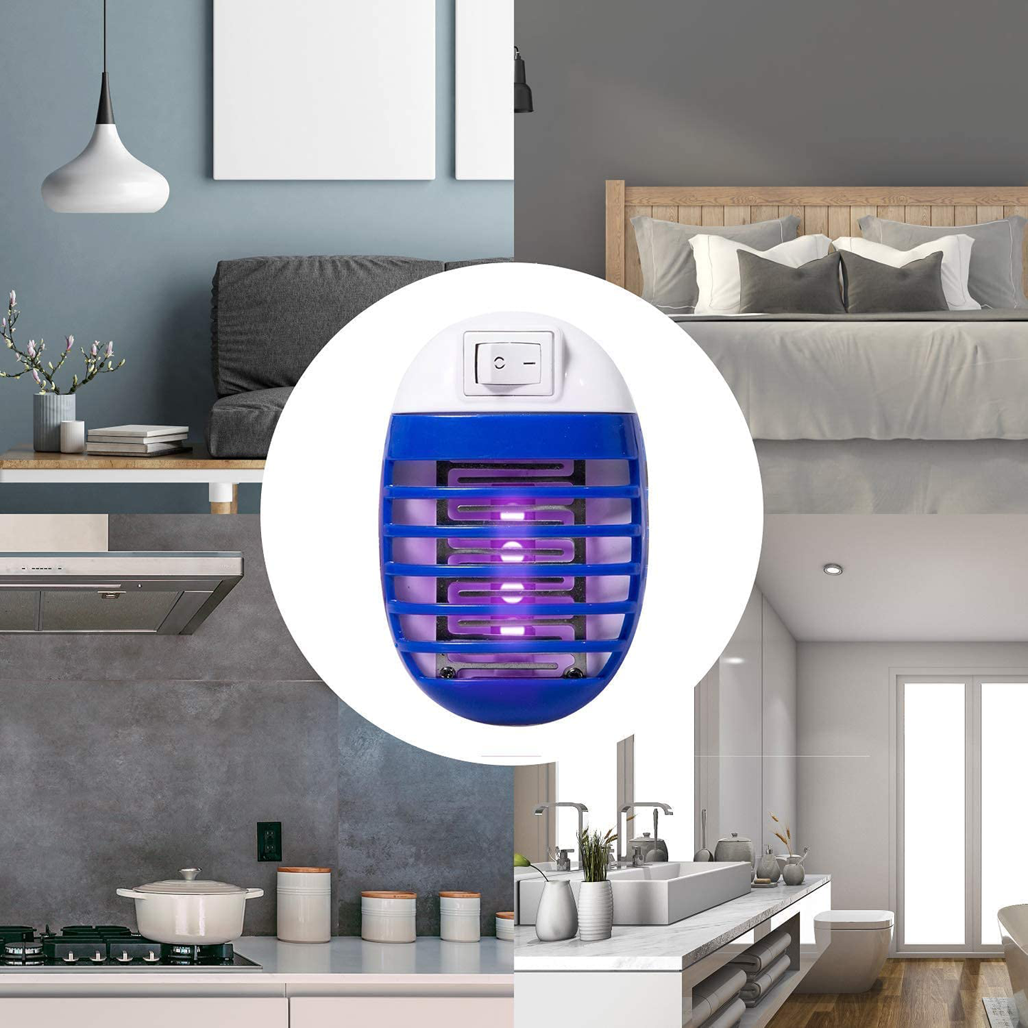 Wellgoo Large Electric Bug Zapper Swatter Fly Trap High Voltage Handheld Mosquito Killer Racket, 1 Pack