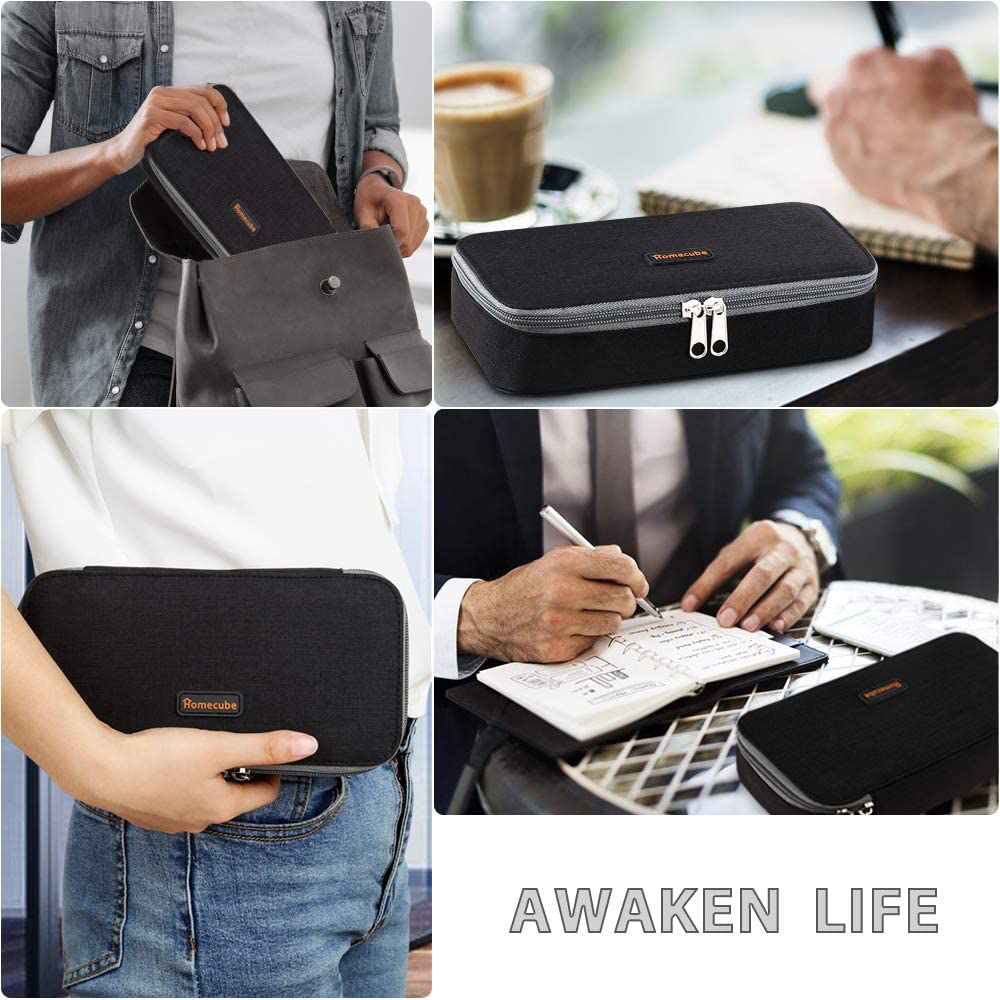 Homecube Big Capacity Pencil Case Pen Holder Pouch Marker Desk Organizer Bag with Zipper Large Storage College Middle School & Office Supplies Stationery