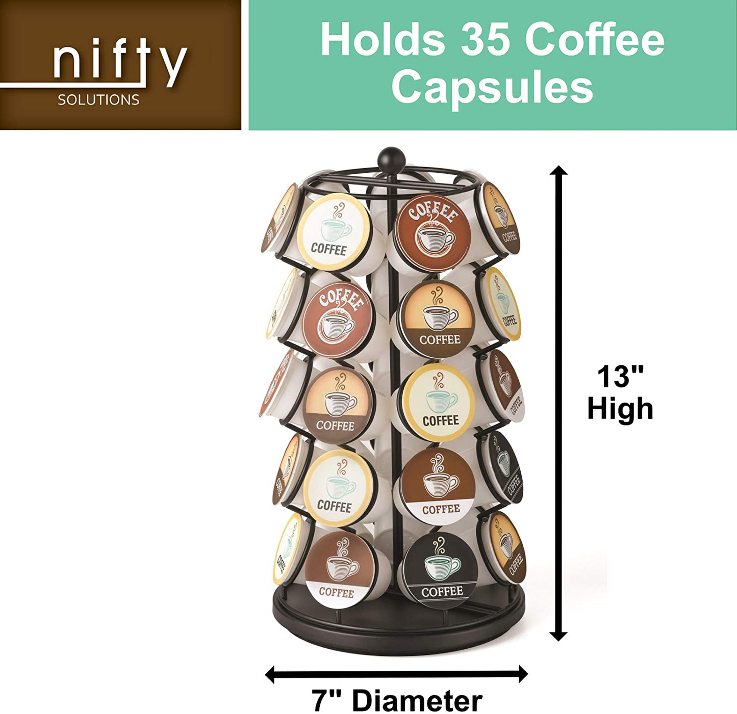 K-Cup Carousel - Holds 35 K-Cups in Black