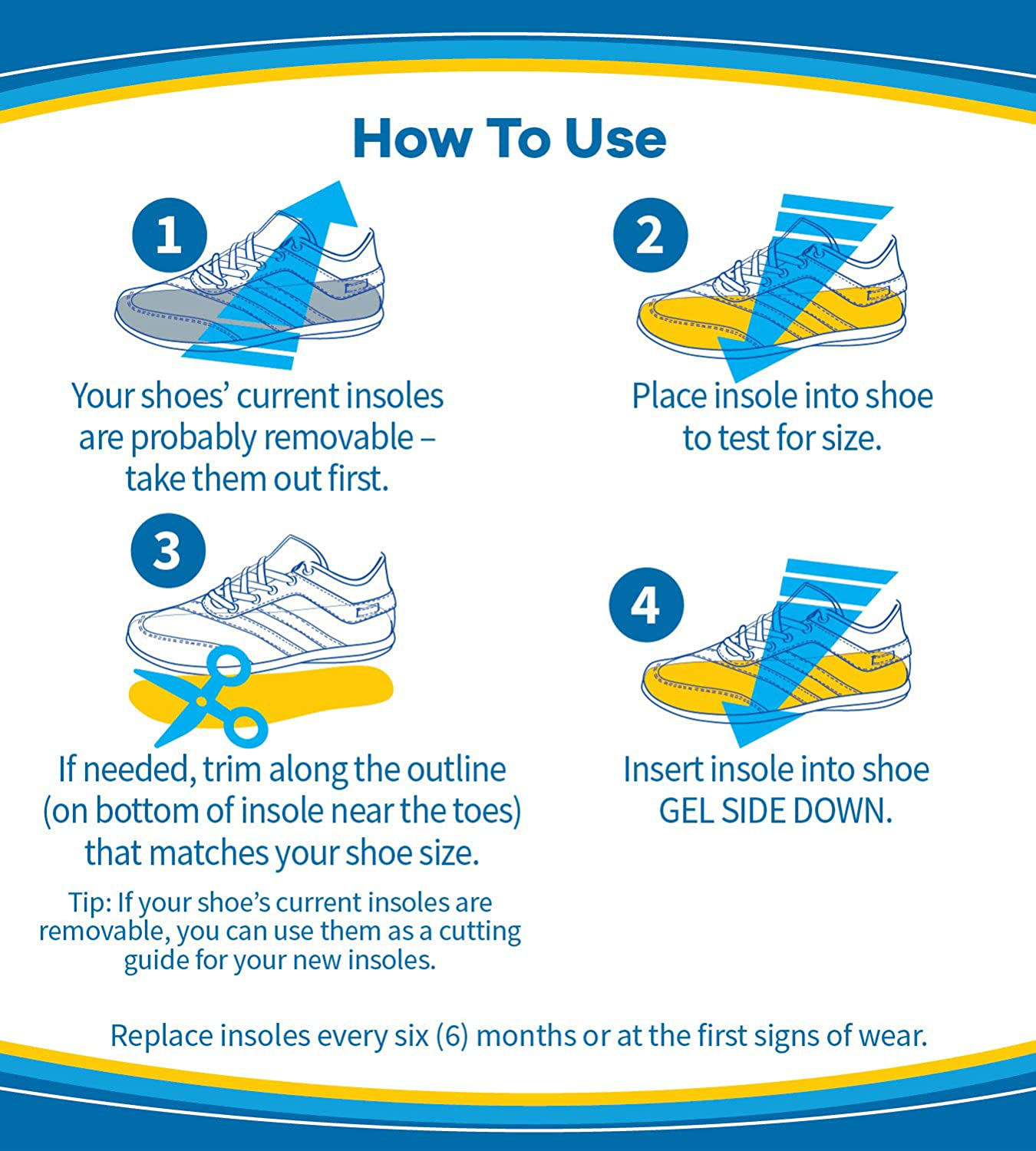 Dr. Scholl's Work Insoles All-Day Shock Absorption and Reinforced Arch Support that Fits in Work Boots and More