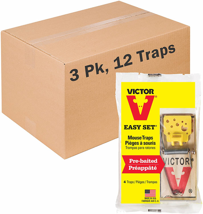 Victor Easy Set Mouse Trap - 18 Pack (72 Total Traps)