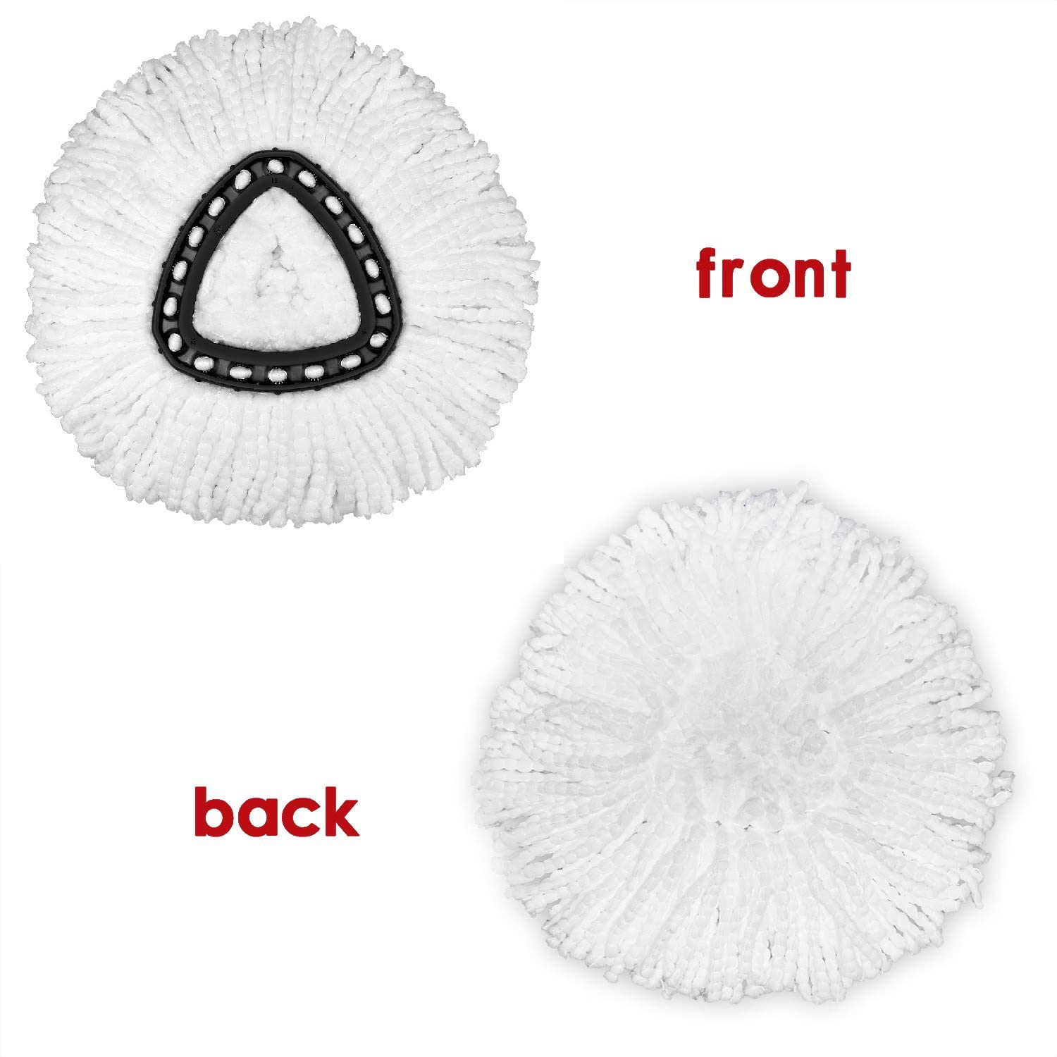 12 Pack Mop Replacement Heads Compatible with Spin Mop, Microfiber Spin Mop Refills, Easy Cleaning Mop Head Replacement