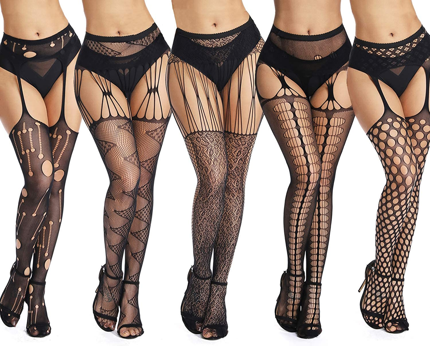 Akiido High Waist Tights Fishnet Stockings Thigh High Stockings Pantyhose