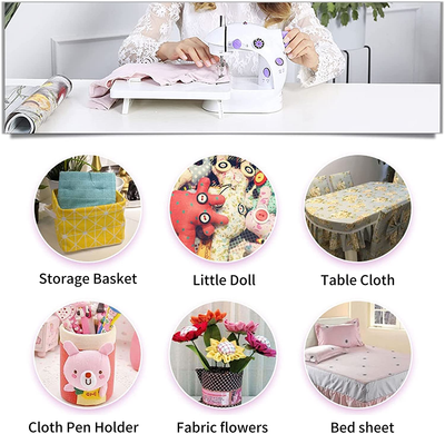 Mini Sewing Machine | EALEK Sewing Machine for Beginners, Kids Sewing Machine Easy to Learn Portable Sewing Machine for Home Crafting & DIY Project