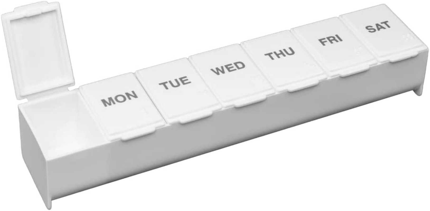 Ezy Dose Weekly (7-Day) Pill Organizer, Vitamin Case, and Medicine Box, Small Compartments, Color May Vary