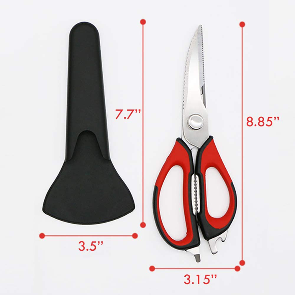 6 Function Kitchen Scissors Shears for Chef Detachable with Magnetic Holder