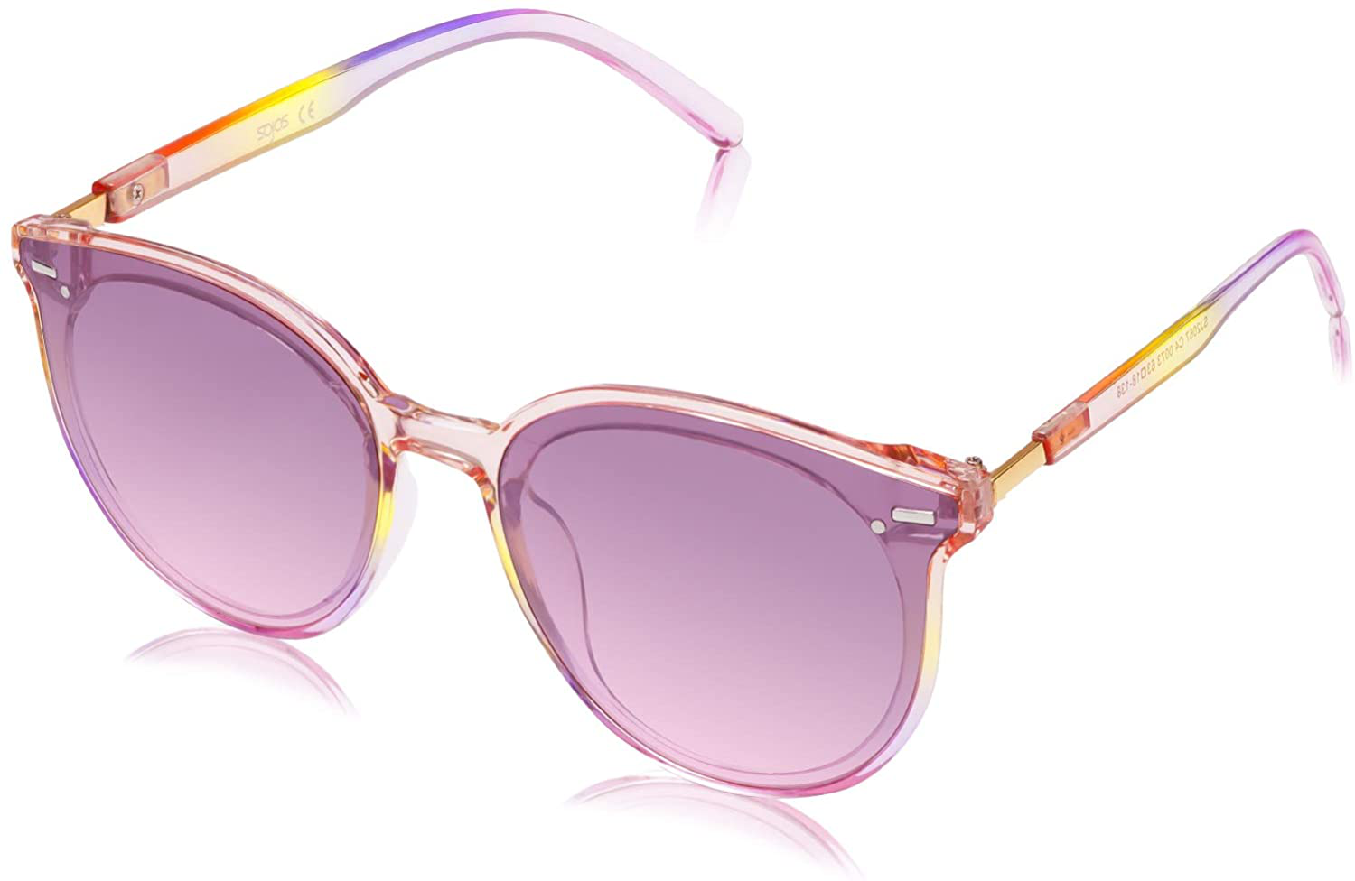 SOJOS Classic round Sunglasses for Women Men Retro Vintage Large Plastic Frame BLOSSOM SJ2067