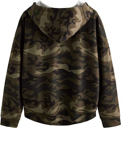 SweatyRocks Women's Long Sleeve Hoodie Sweatshirt Colorblock Tie Dye Print Tops