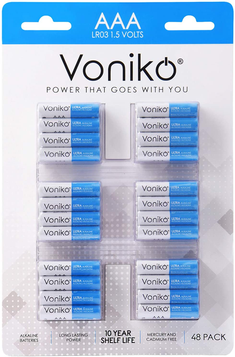 Premium Grade AAA Batteries Alkaline Triple a Battery - Ultra Long-Lasting, Leakproof 1.5V Batteries - 10-Year Shelf Life