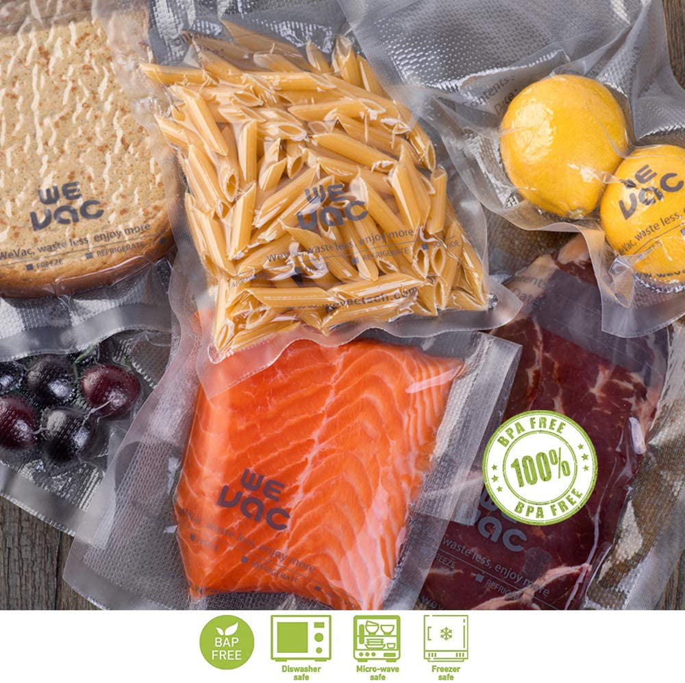 Wevac Vacuum Sealer Bags Food Saver, Seal a Meal, Weston. Commercial Grade, BPA Free, Heavy Duty, Great for vac storage, Meal Prep or Sous Vide