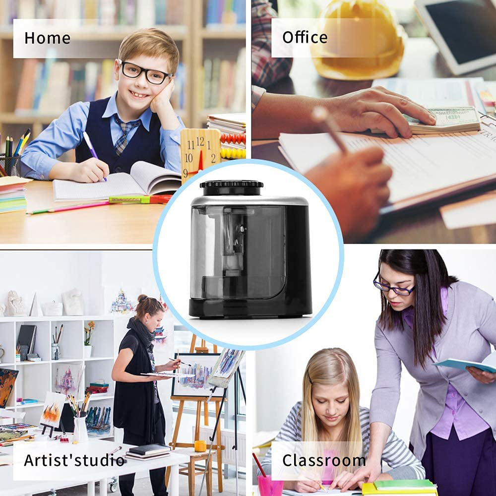 Pencil Sharpener Electric Pencil Sharpeners, Portable Pencil Sharpener Kids, Blade to Fast Sharpen