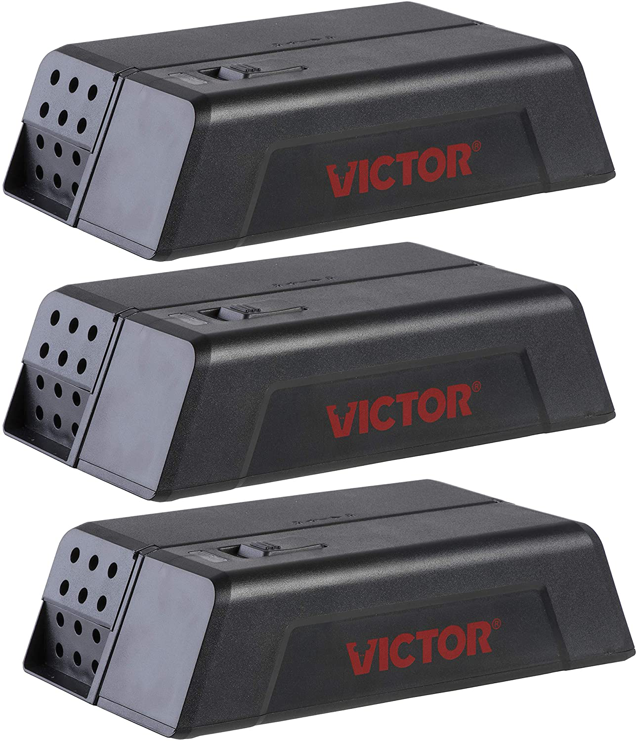 Victor M250S No Touch, No See Upgraded Indoor Electronic Mouse Trap - 3 Traps