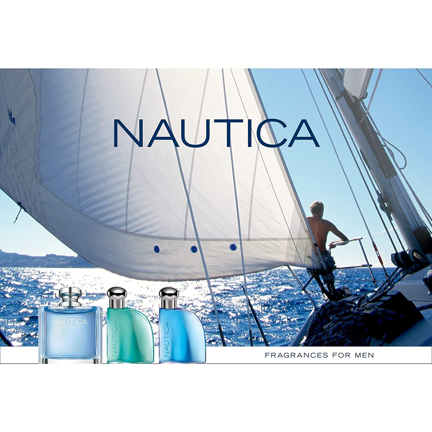 Nautica Classic Eau De Toilette for Men - Citrusy and Earthy Scent - Aromatic Notes of Bergamot, Jasmine, and Musk - Great for Everyday Wear - 3.4 Fl Oz