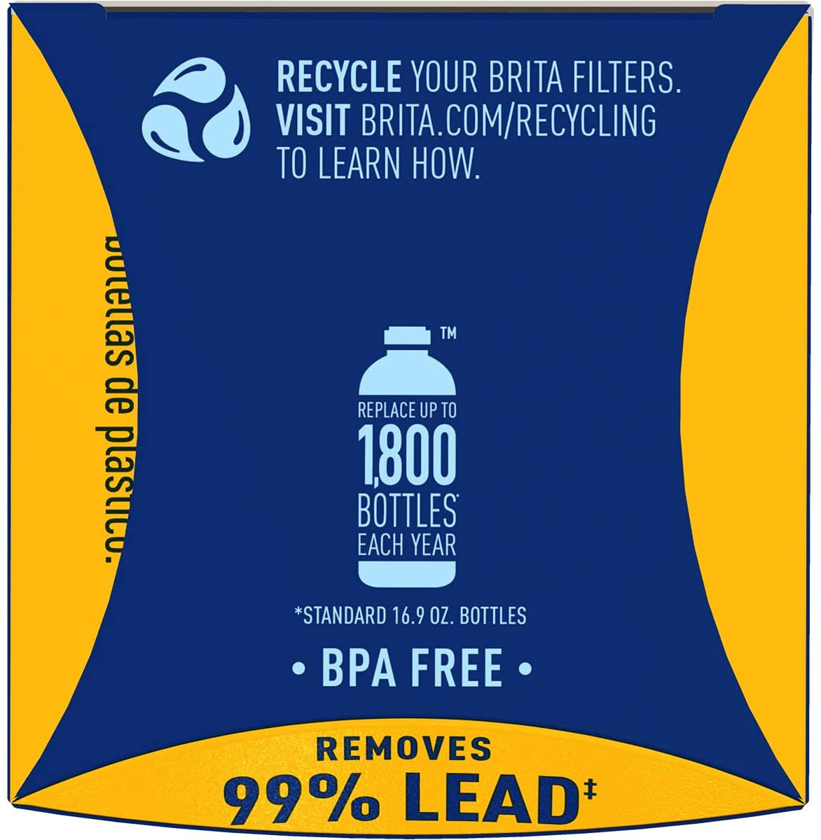 Brita Longlast+ Water Filter, Longlast+ Replacement Filters for Pitcher and Dispensers, Reduces Lead, BPA Free
