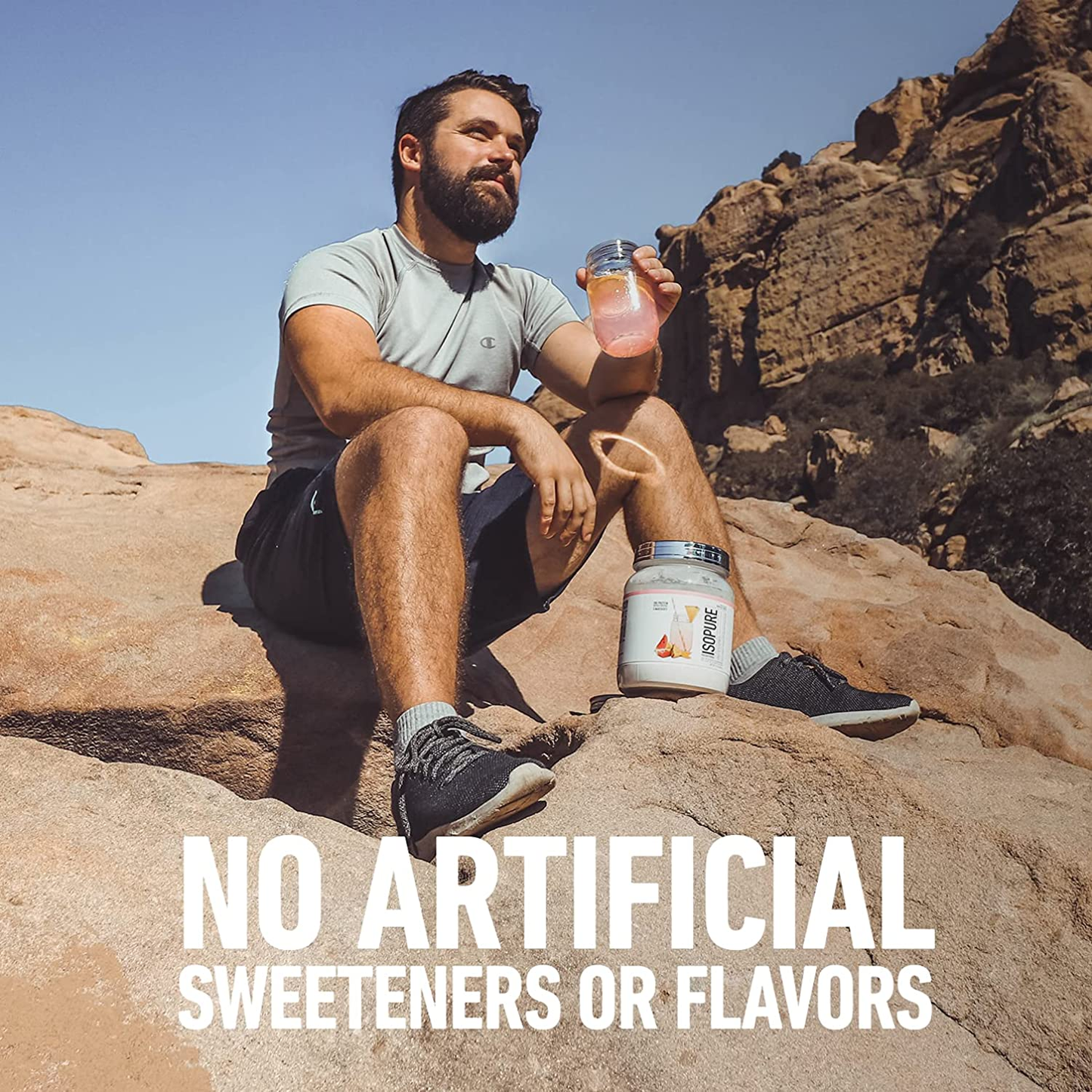 Isopure Protein Powder, Gluten Free, Whey Protein Isolate, Post Workout Recovery Drink Mix, Prime Drink, Infusions- Tropical Punch, 16 Servings