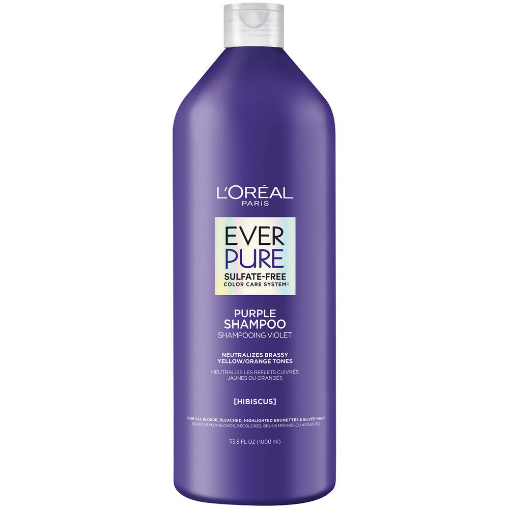 L'Oreal Paris Hair Care EverPure Sulfate Free Brass Toning Purple Conditioner for Blonde, Bleached, Silver, or Brown Highlighted Hair, 6.8 Fl; Oz (Packaging May Vary)