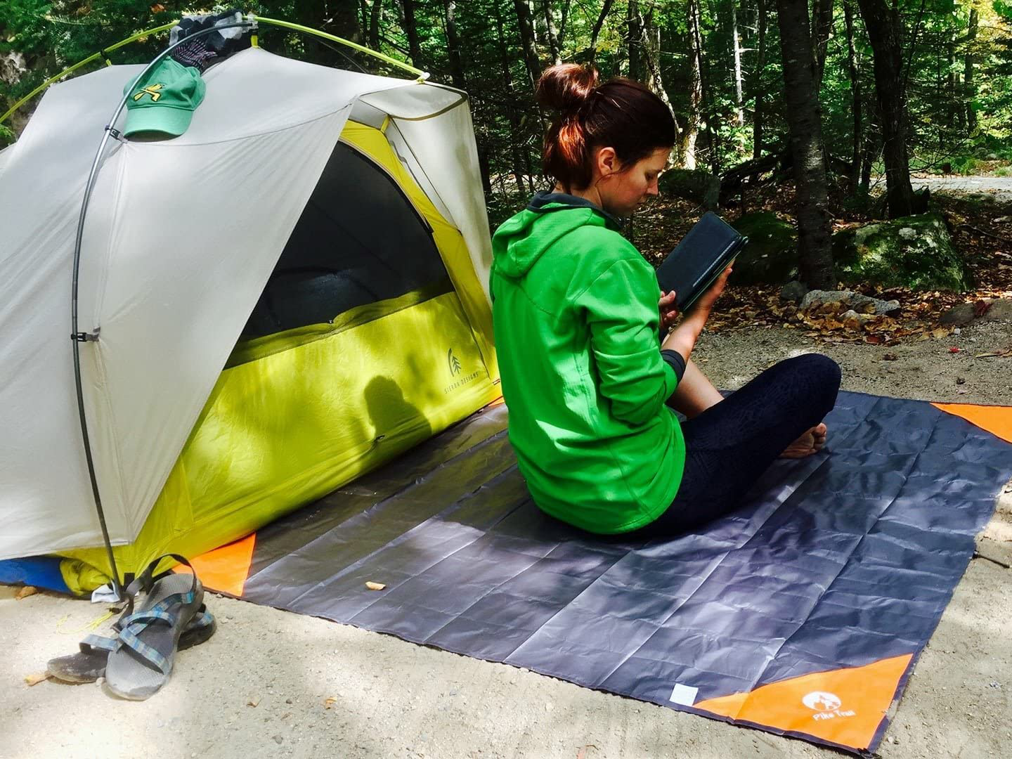 Pocket Blanket -Compact Picnic Blanket (60"X 56") - Sand Proof Beach Blanket / 100% Waterproof Ground Cover. Great Outdoor Blanket for Hiking, Camping, Picnics, Travel and Beach Trips!