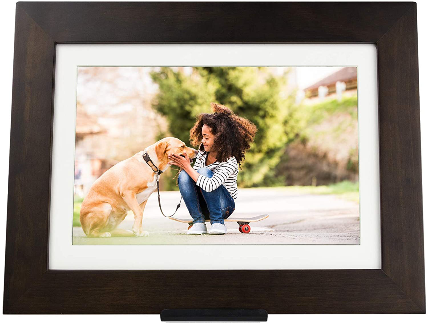 PhotoShare Friends and Family Smart Frame Digital Photo Frame, 1-5 Day Shipping, Send Pics from Phone to Frame, WiFi, 8 GB, Holds Over 5,000 Photos, HD, 1080P, iOS, Android