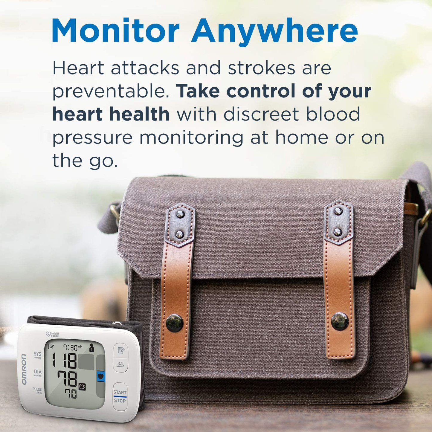 OMRON Gold Blood Pressure Monitor, Portable Wireless Wrist Monitor, Digital Bluetooth Blood Pressure Machine, Stores up to 200 Readings for Two Users (100 Readings Each)