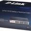 D-Link Fast Ethernet Switch, 24 Port Unmanaged 10/100 Mbps Desktop Rackmount Network Internet Hub (DES-1024D), Black