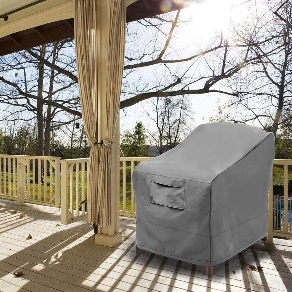 Vailge Patio Chair Covers, Lounge Deep Seat Cover, Heavy Duty and Waterproof Outdoor Lawn Patio Furniture Covers (2 Pack - Large, Grey)