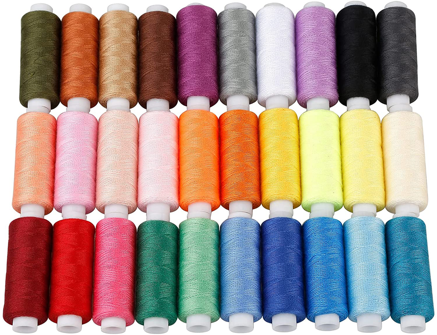 CiaraQ Sewing Threads Kits 250 Yards Per Spools for Hand Sewing & Embroidery
