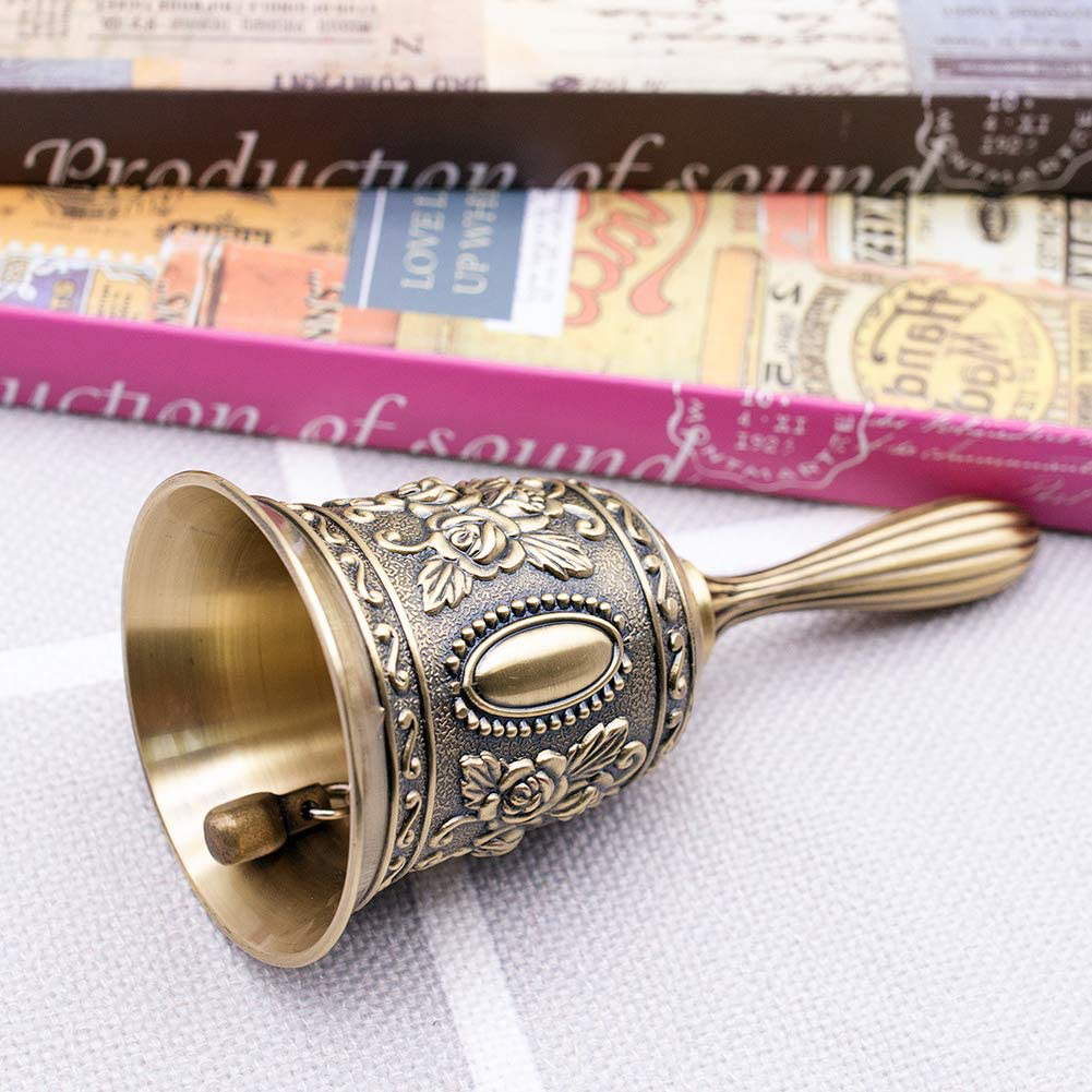 DomeStar Silver Hand Bell Call Bell Brass Wedding Bells