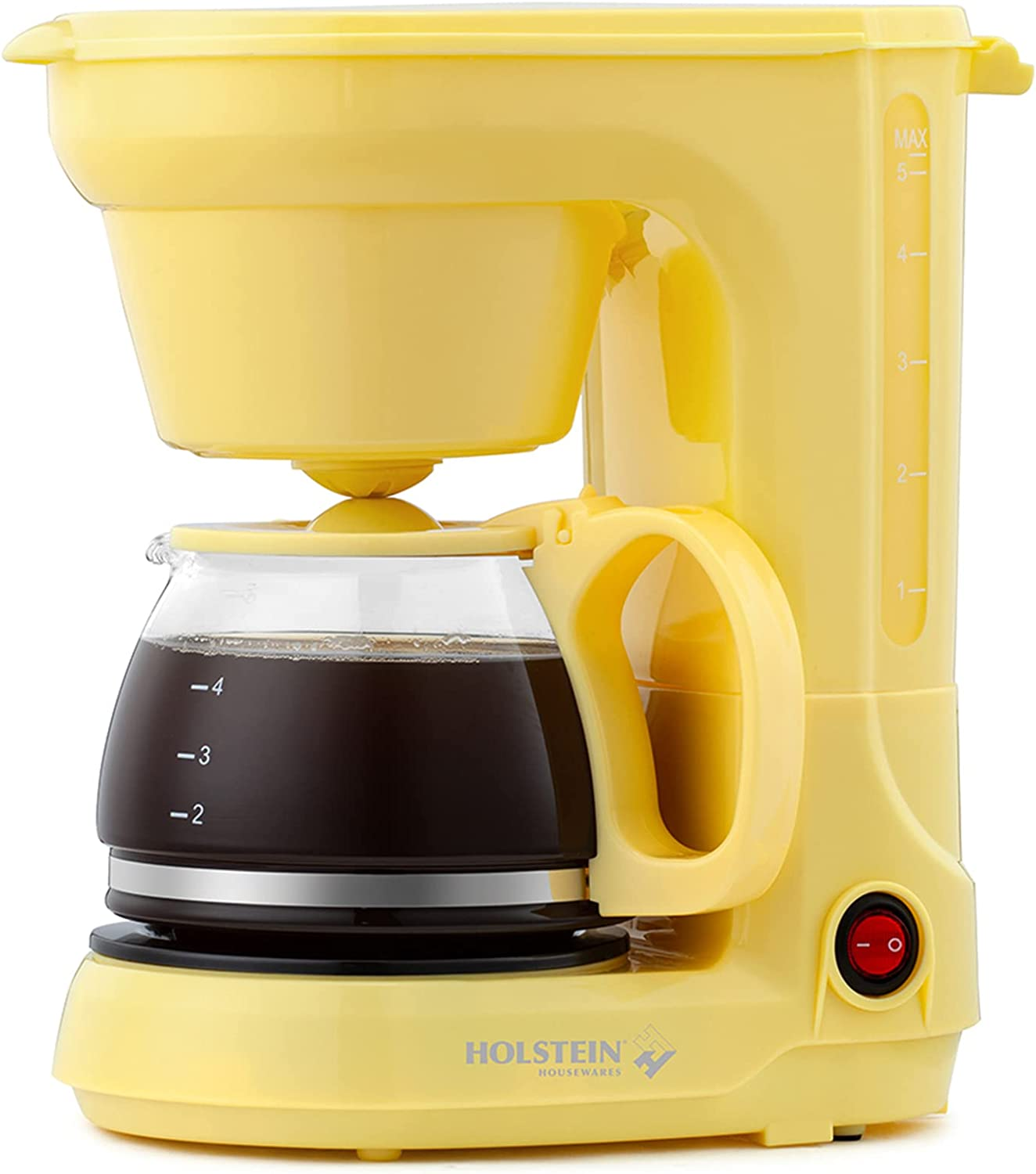 Holstein Housewares - 5-Cup Compact Coffee Maker, Teal - Convenient and User Friendly with Auto Pause and Serve Functions,Hh-0914701E