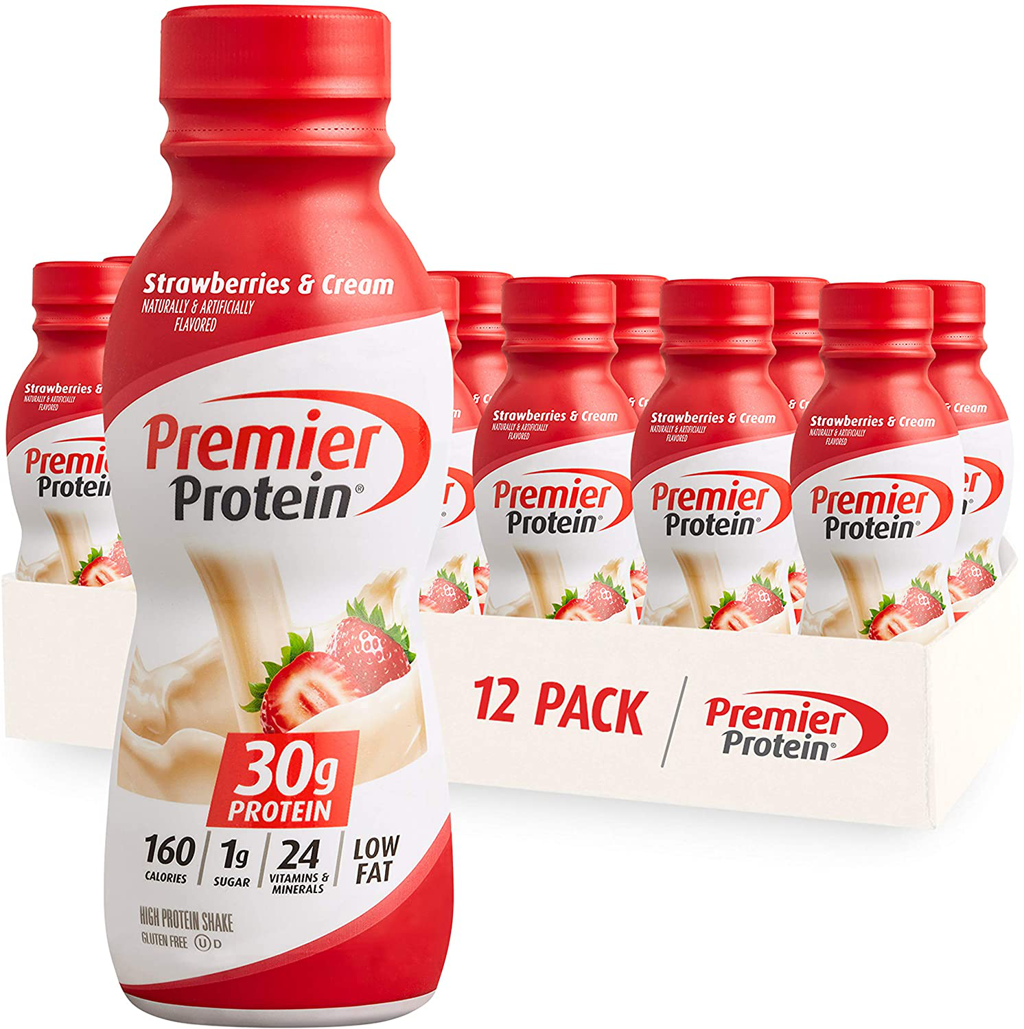 Premier Protein Shake 30g Protein, 1g Sugar, 24 Vitamins & Minerals, Nutrients to Support Immune Health, 12 Pack, 138.0 Fl Oz
