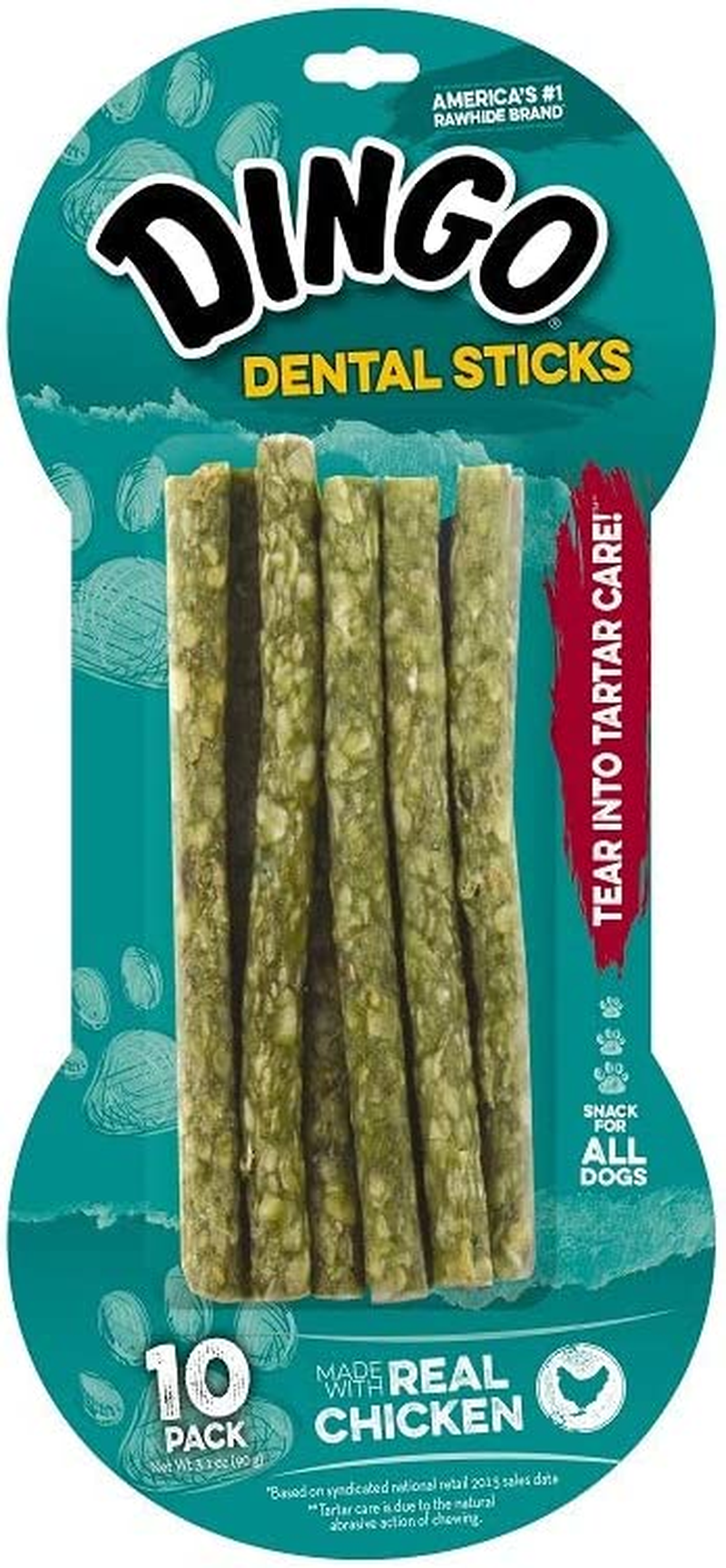 Dingo Tartar and Breath Dental Sticks for All Dogs, 20 Sticks per Pack