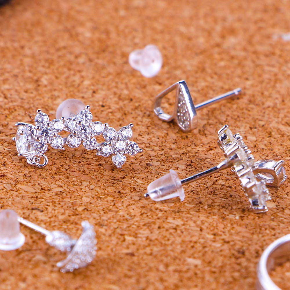 Silicone Clear Earring Backs 1000 Pieces Bullet Earring Clutch by Yalis