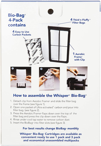 Tetra Whisper Bio-Bag Filter Cartridges For Aquariums - Unassembled