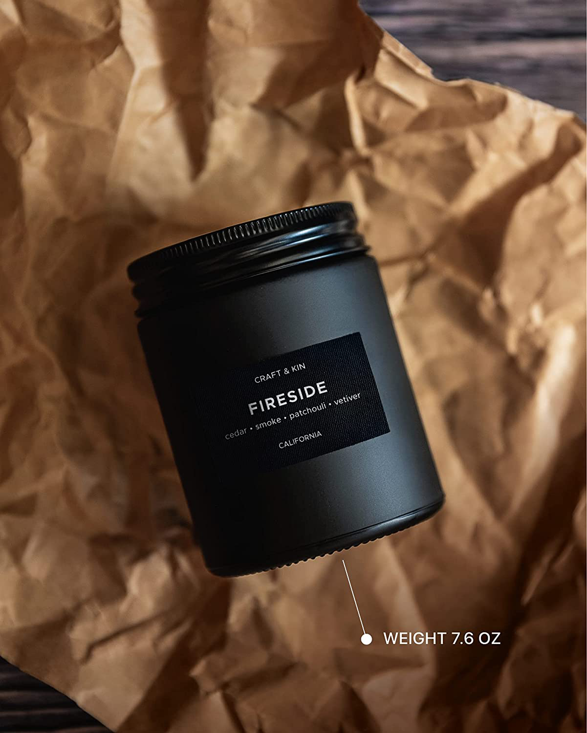 Scented Candles for Men | Smokey Fireside Scented Candle | Soy Candles for Home Scented | Aromatherapy Candle Men Candles | Candle for Men Candles | Long Lasting Candles Masculine Candle in Black Jar