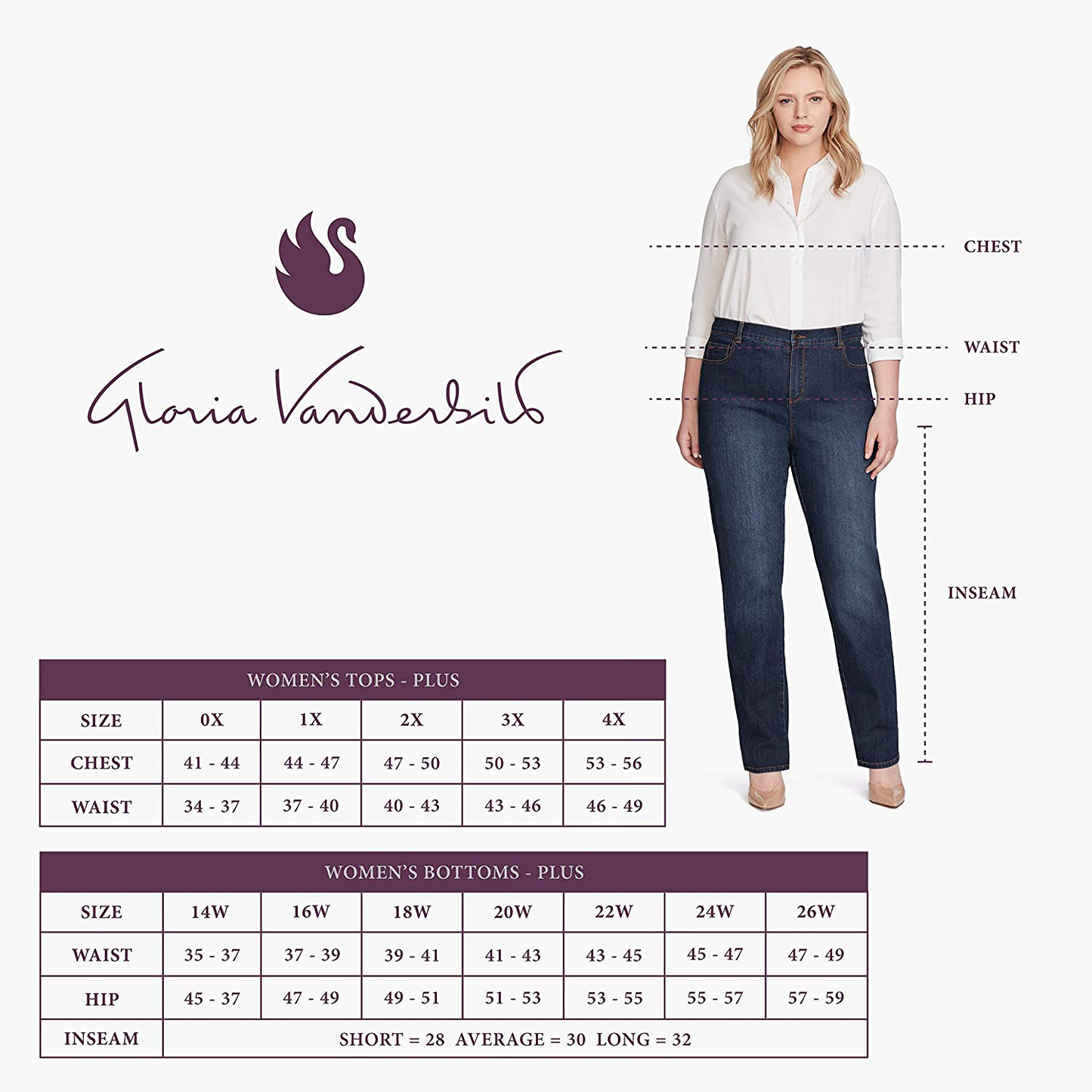 Gloria Vanderbilt Women's Rail Straight Leg Jean