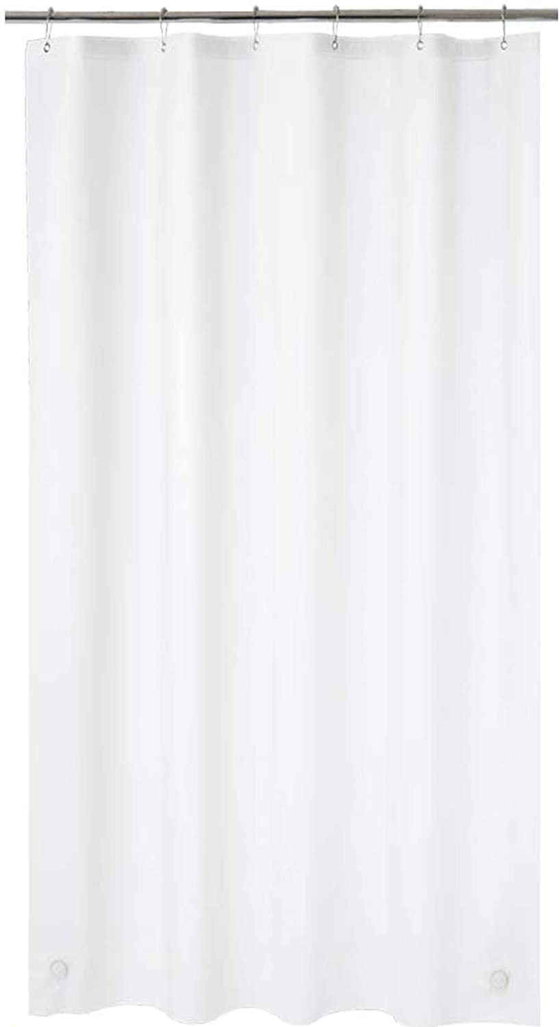 AmazerBath Plastic Shower Curtain Liner, Thick Bathroom Shower Curtains with Heavy Duty Clear Stones and Grommet Holes