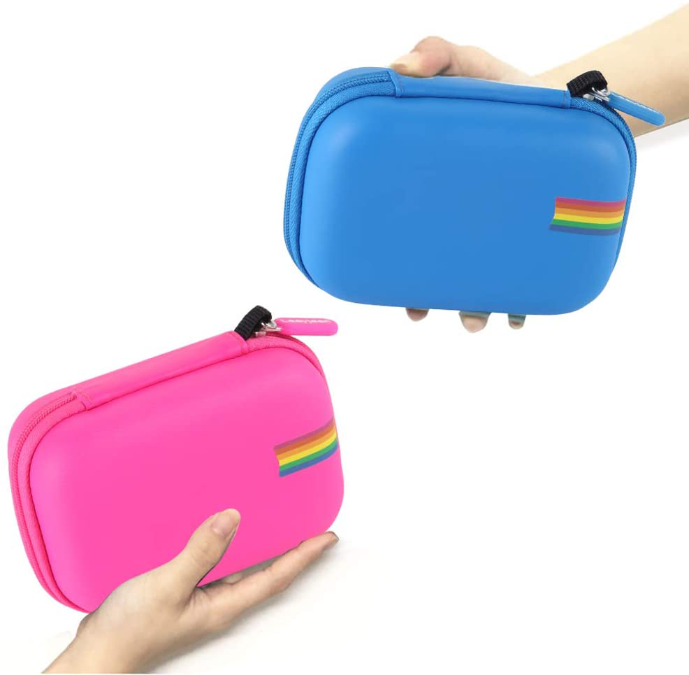 Leayjeen Kids Camera Case for Seckton/OMZER/OMWay Kids Camera Gifts for 4-8 Year Old Girls.Shockproof Storage Box fits for Toys Cameras(Case Only)