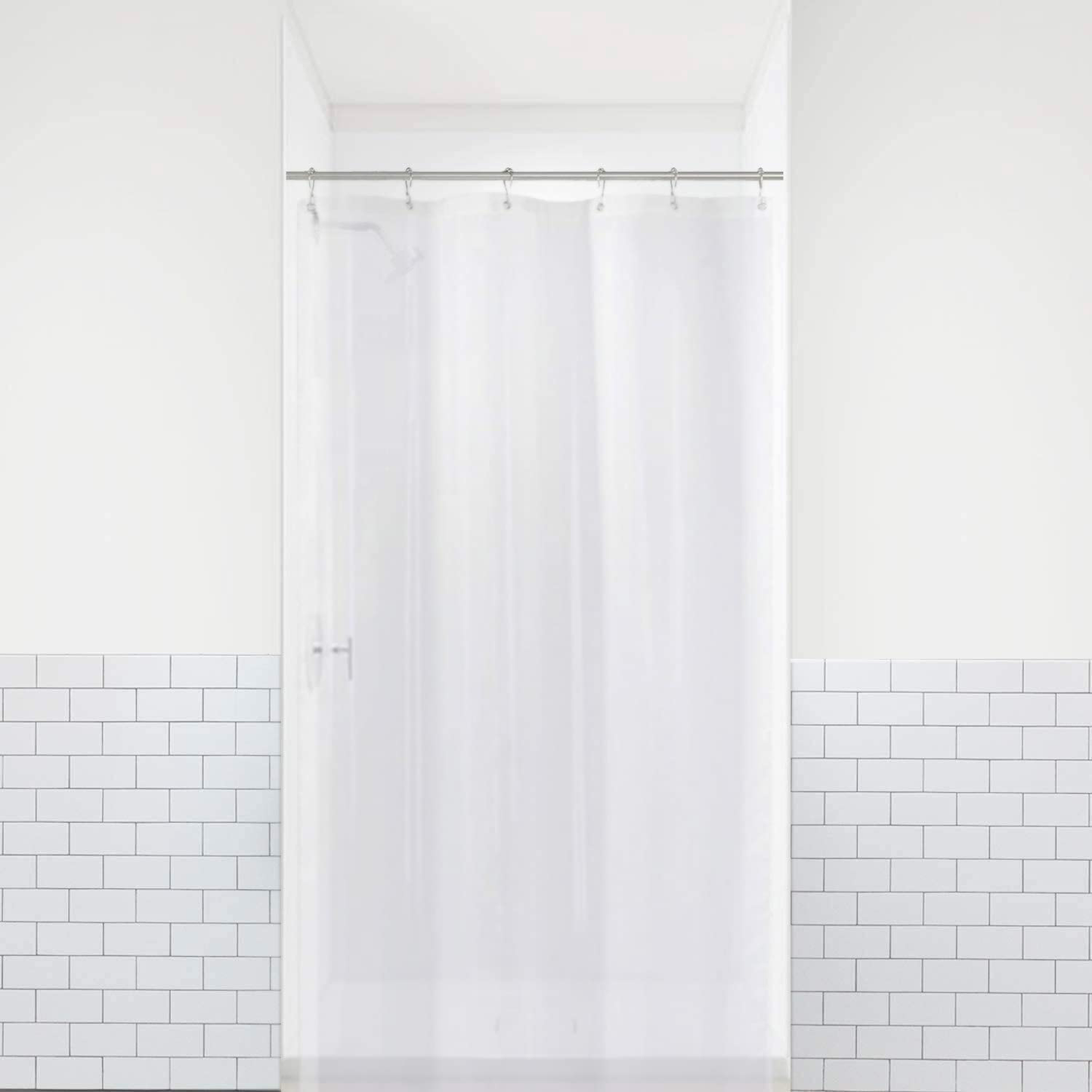 LiBa PEVA 8G Bathroom Small Shower Stall Curtain Liner, 8G Heavy Duty Waterproof Shower Stall Curtain Liner